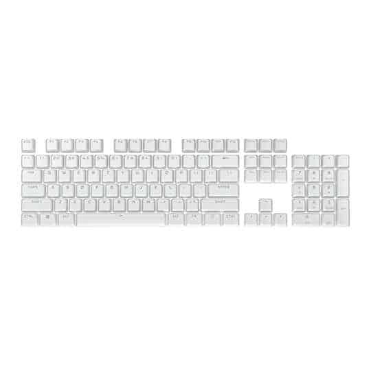 Corsair PBT Double-Shot Pro Arctic White UK Keycap Mod Kit